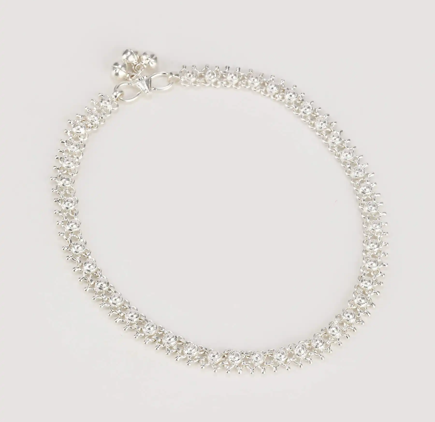 Stones and Real Silver Anklet