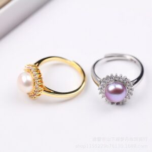 Single Steamed Bun Pearl Freshwater Pearl Ring