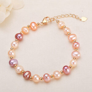 Zhuji real pearl jewelry freshwater color pearl bracelet