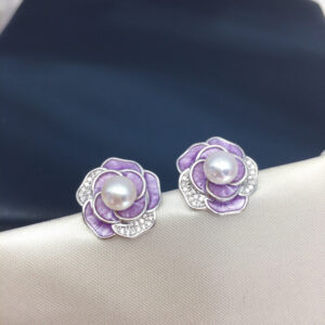 Popular Zhuji Pearls Natural Freshwater Pearl Earrings